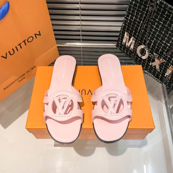 LV Paseo Flat Comfort Mule Pink Leather - Slides