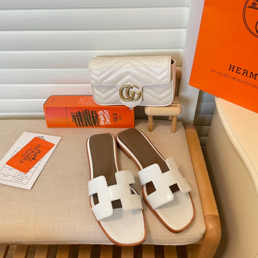 HM Oran Sandals White Leather - Sandals - Image 7
