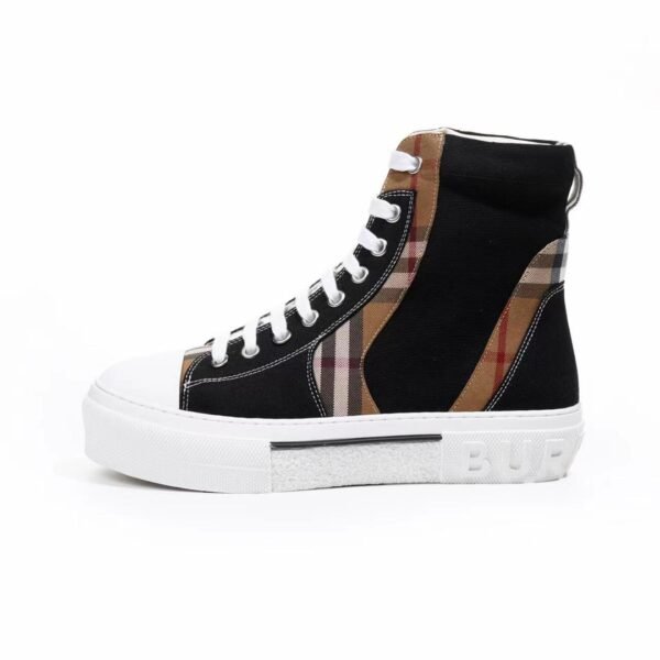 BBR Vintage Check High-Top Sneakers Black/Check Canvas - Sneakers