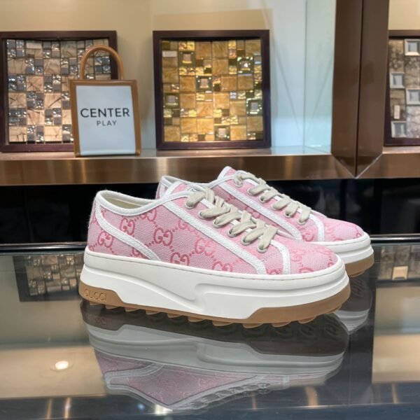 GG Tennis 1977 Pink GG Canvas - Sneakers
