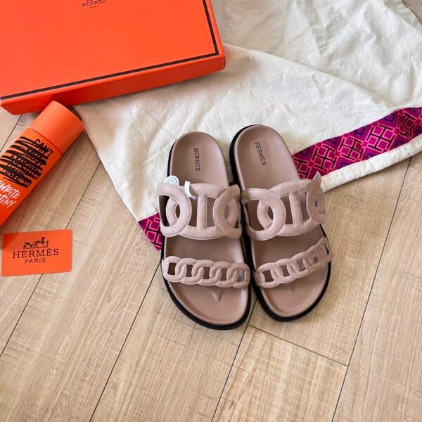 HM Chypre Sandals Pink Suede - Slides