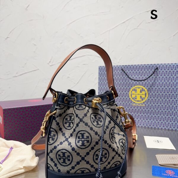 LV • Jacquard denim, cowhide trim