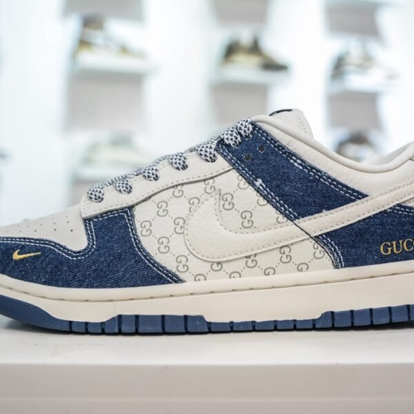 NK Dunk Low x GG Denim/Leather - Sneakers