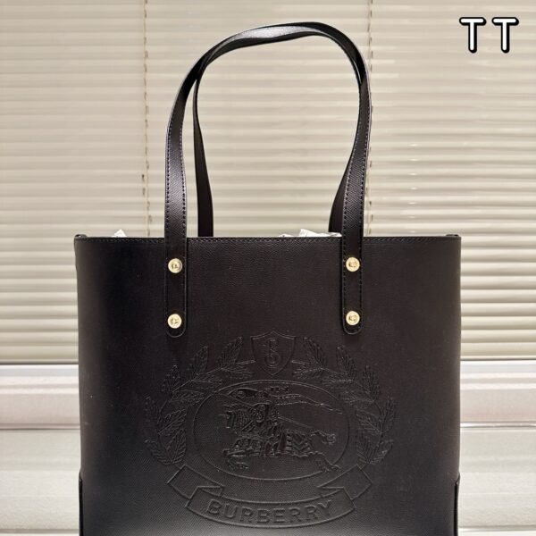 BBR Embossed Crest Leather Tote Black Leather - Bag