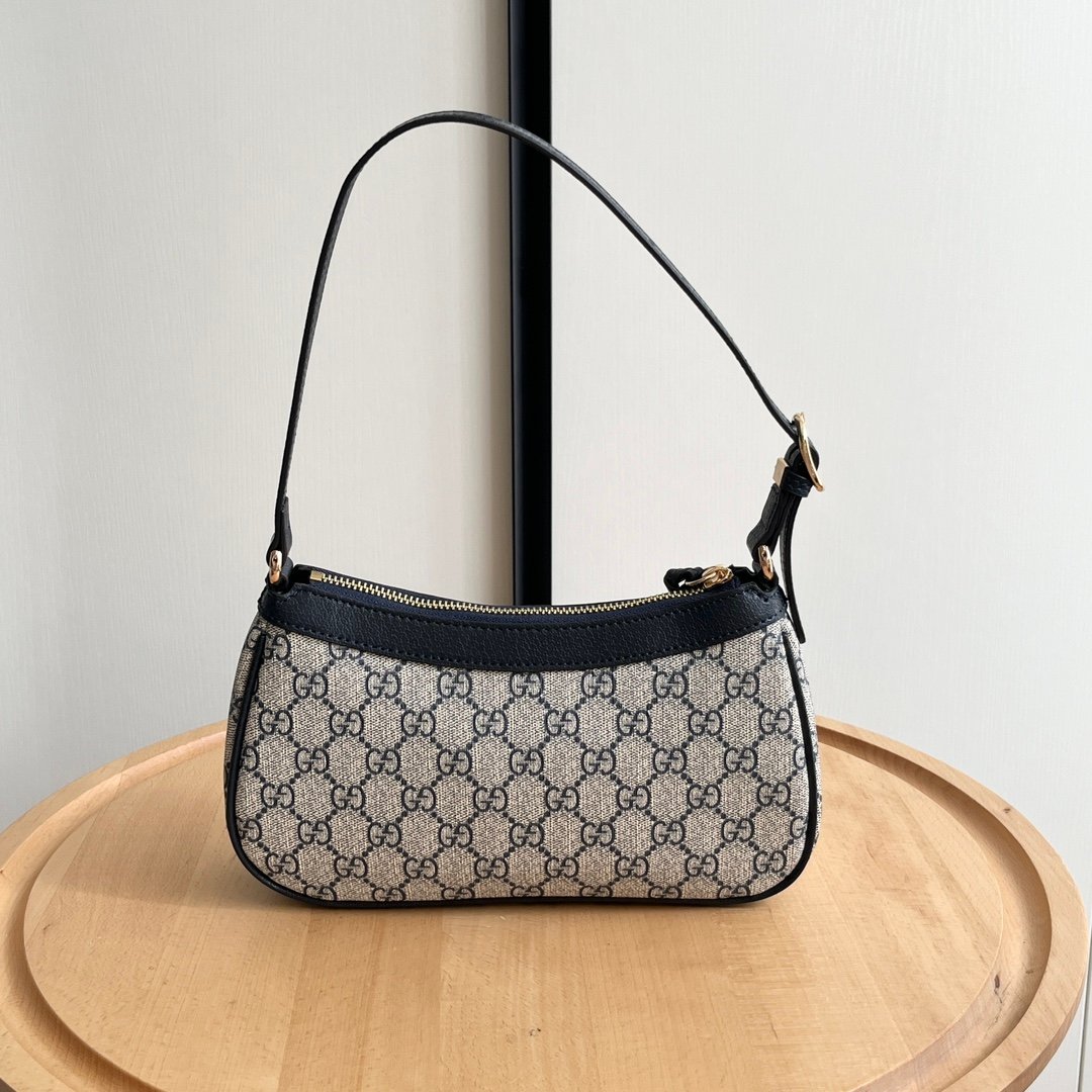 GG Ophidia GG Mini Bag Beige/Blue GG Supreme Canvas - Bag - Image 3