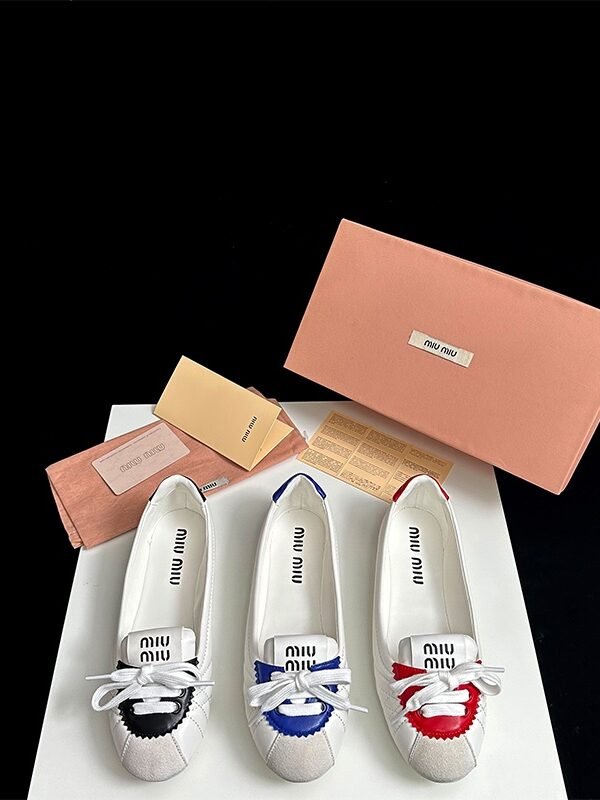 MIU Ballet Flats Multicolor Canvas – Shoes