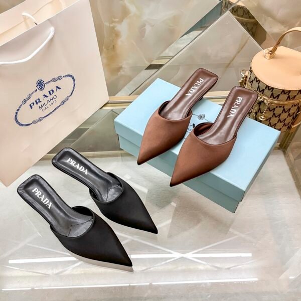 PR Pointed Square Heel Mules - Shoes