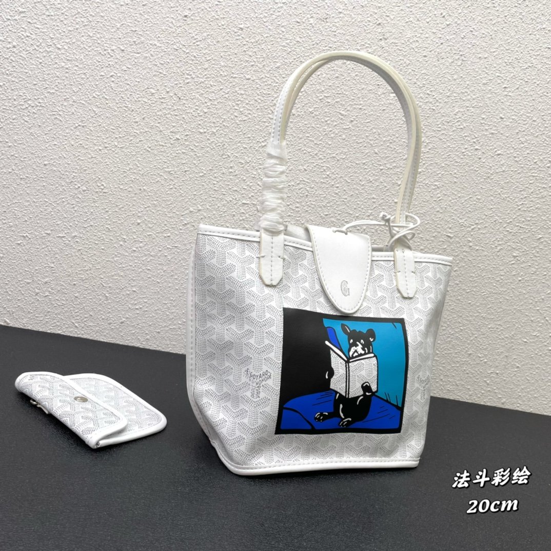 GYD Anjou 20cm White Monogram - Bag - Image 3