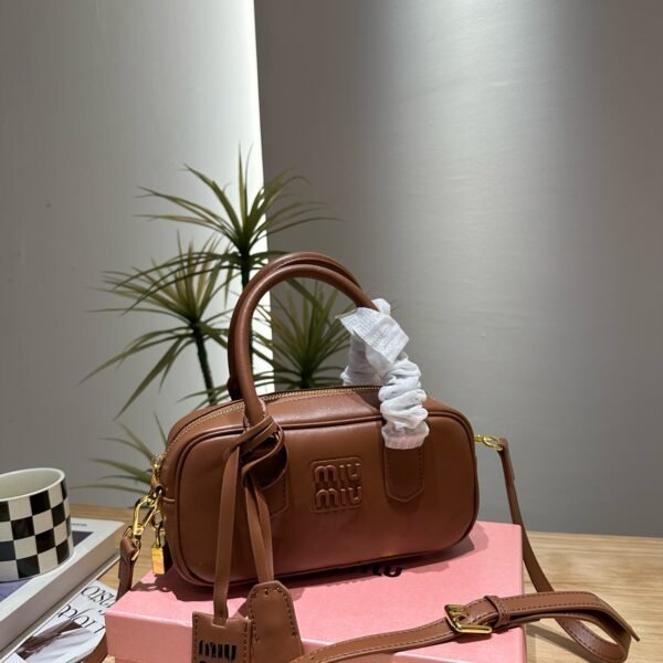 MIU Wander Matelassé Brown Leather - Bag