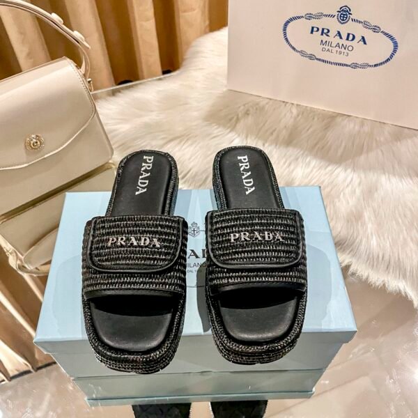 PR Woven Raffia Slides - Slides