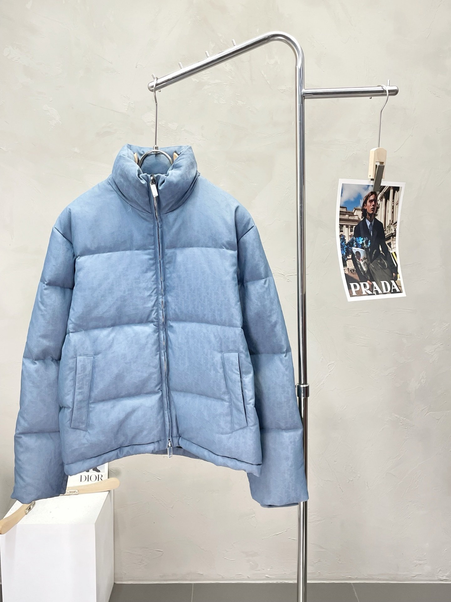 CD CD Oblique Puffer Jacket 46 Blue - Jacket