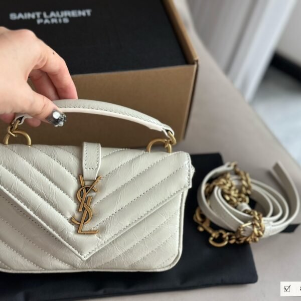 YSL College Small White Leather - Bag