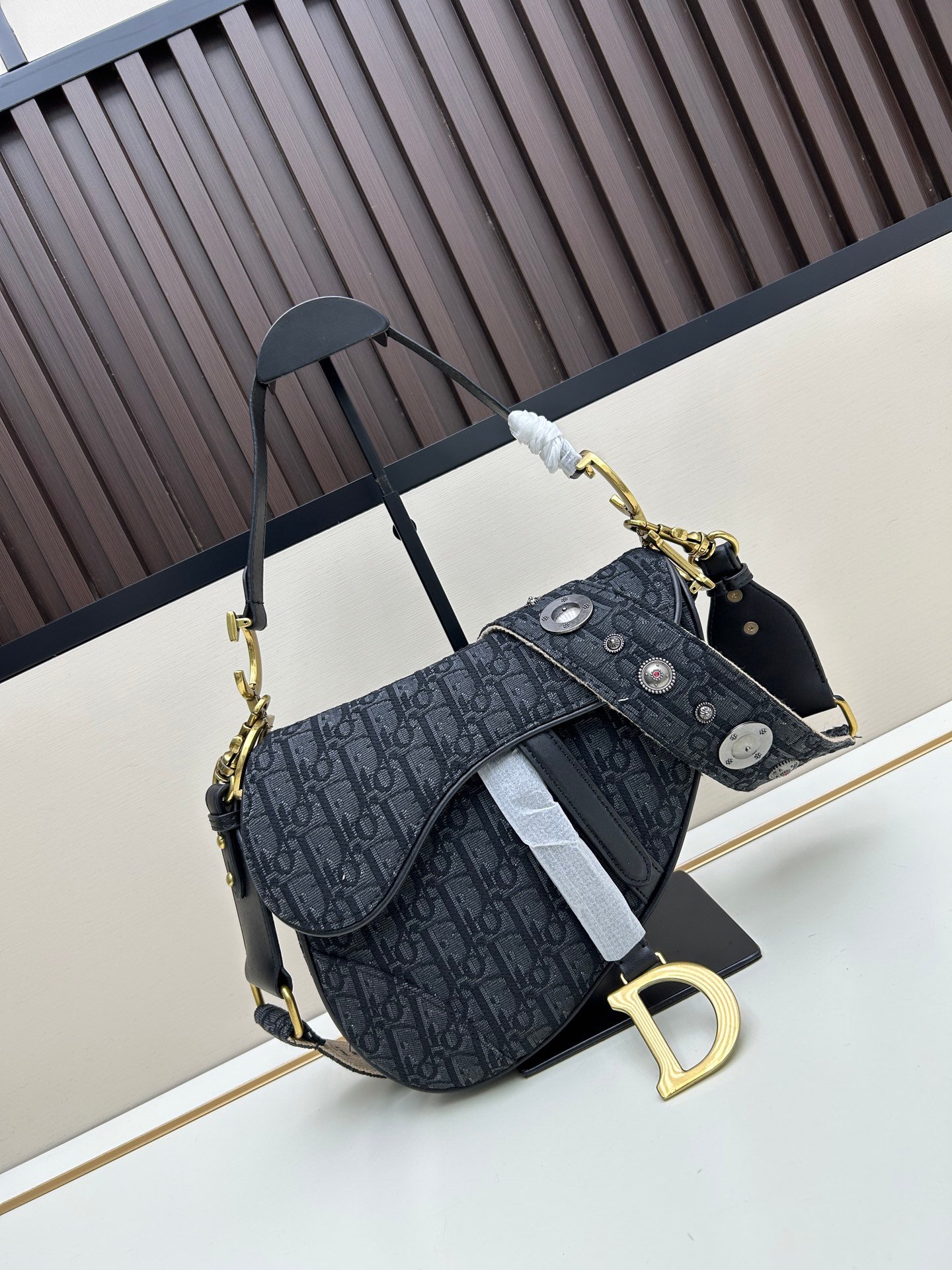 CD Saddle Large Oblique Canvas - Bag
