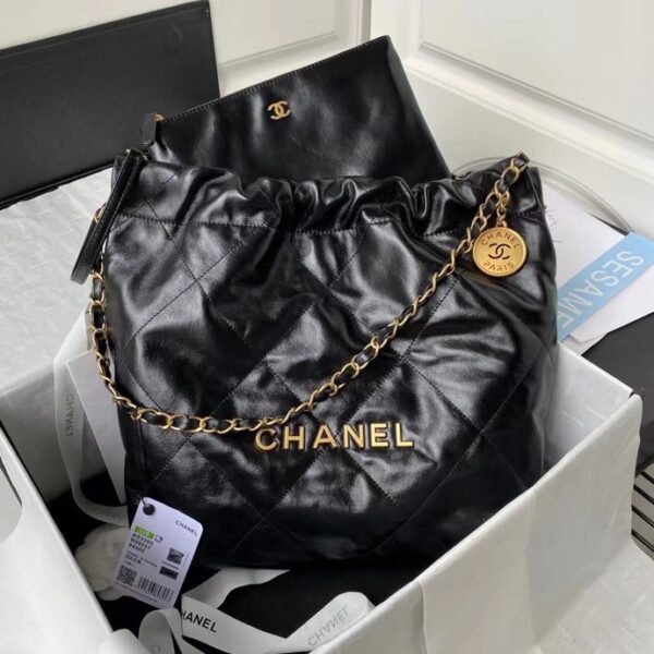 CC 22 Shopping Bag Black Leather - Bag