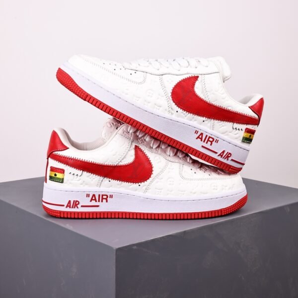 NK Air Force 1 Low OW White/Red - Sneakers