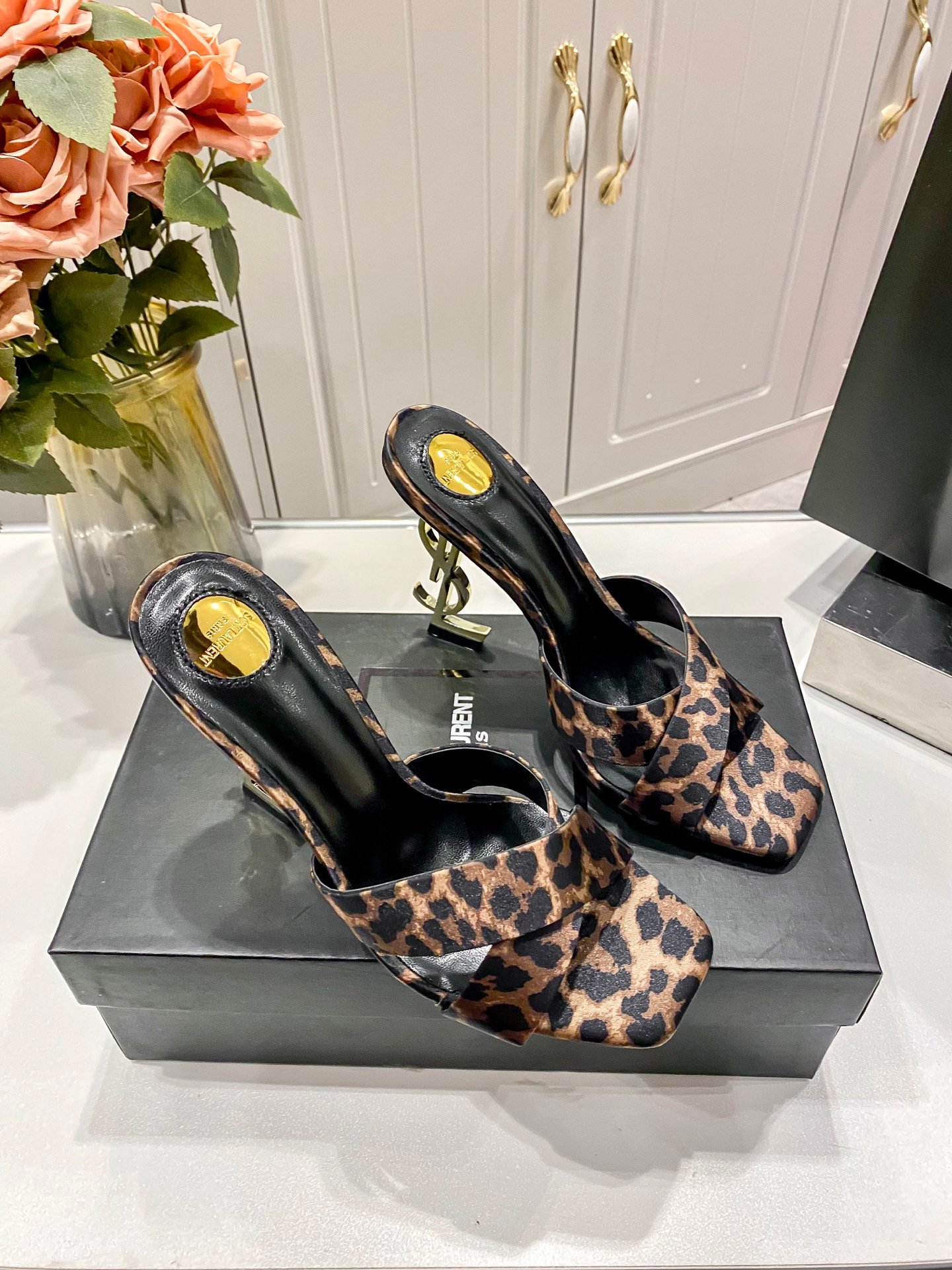 YSL Cassandra Leopard Print Leopard - Heels - Image 3