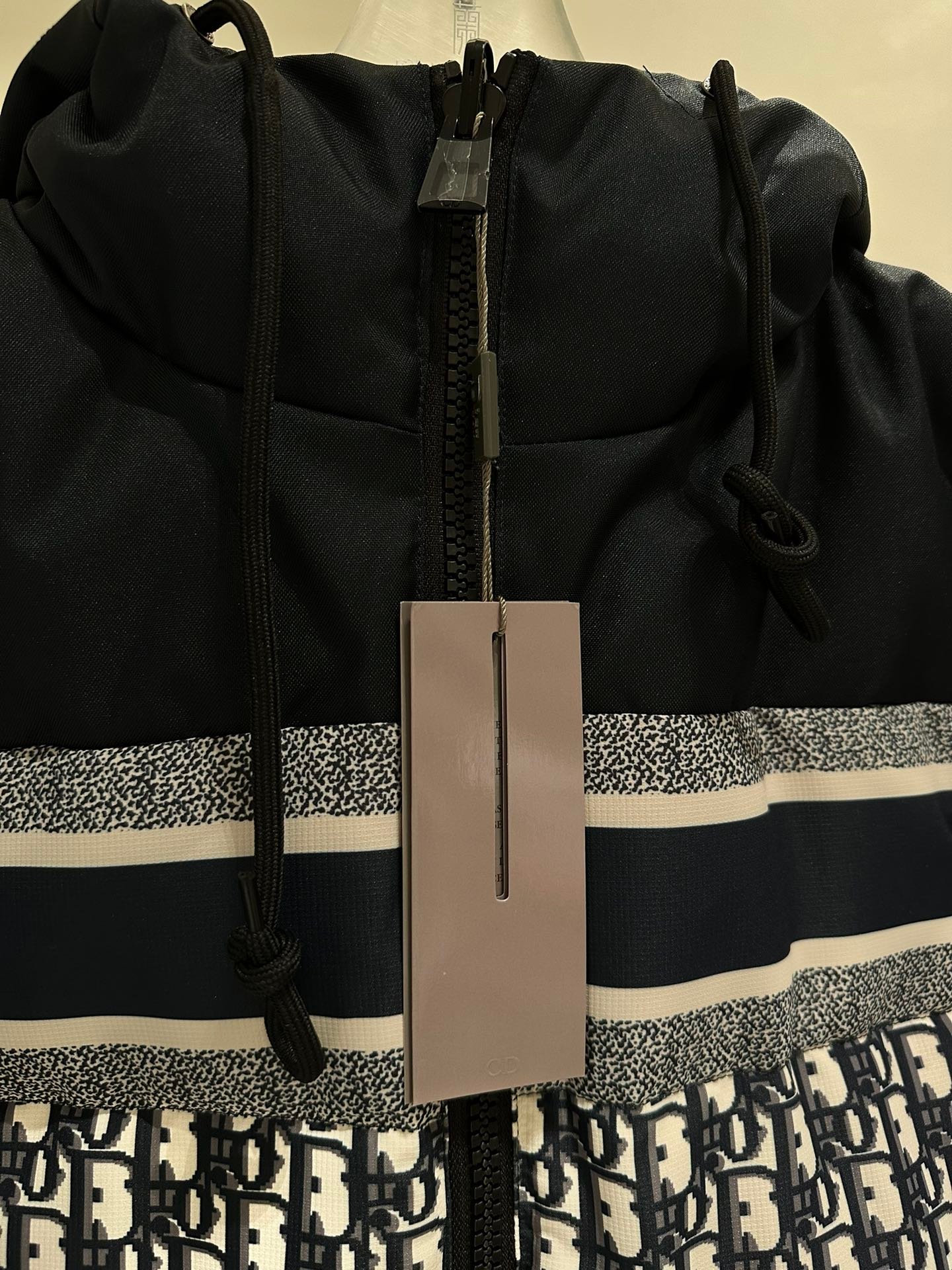 CD Oblique Down Jacket Navy Oblique Canvas - Jacket - Image 7