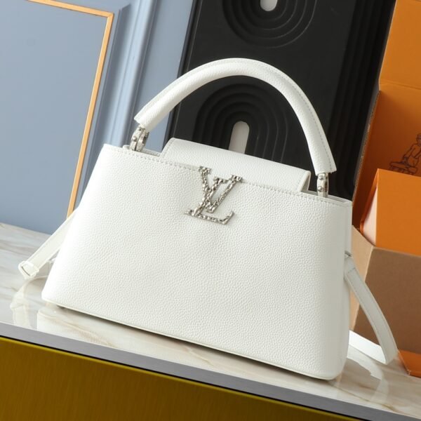 LV Capucines BB White Leather - Bag