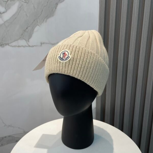 MCL Ribbed Wool Beanie Beige - Hat