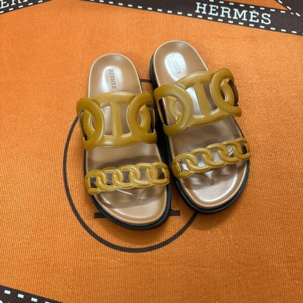 HM Oran Sandals Gold Leather - Sandals