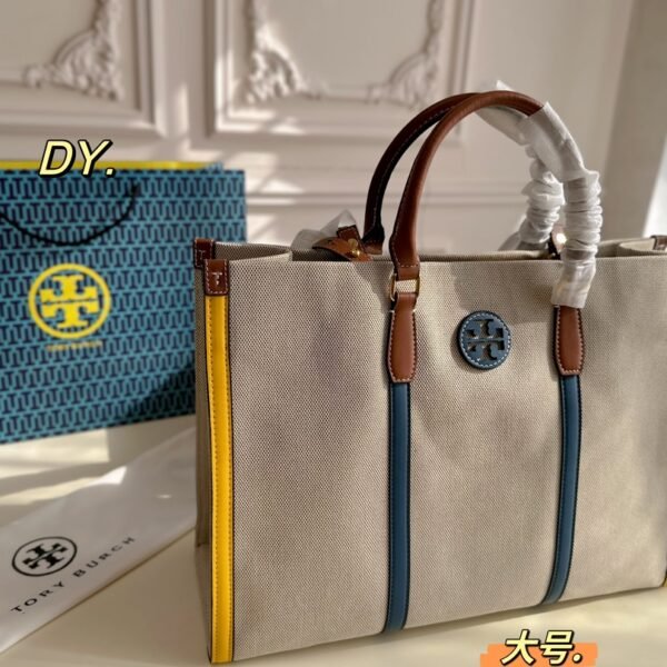 TB Canvas Shopping Tote