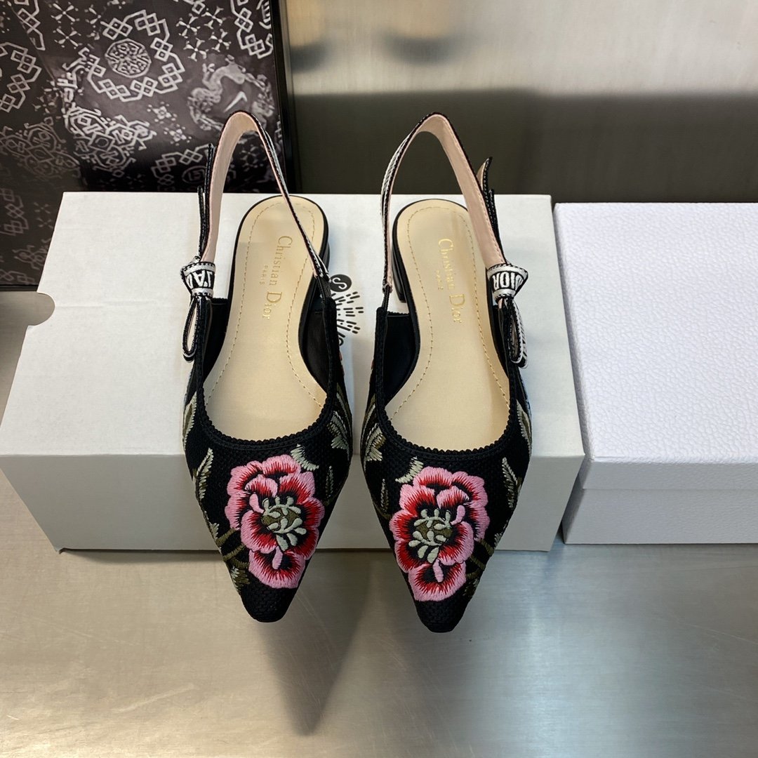 CD J'ACD Slingback Floral Embroidery - Shoes - Image 2