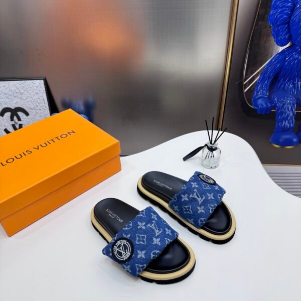 LV Waterfront Monogram Denim - Slides