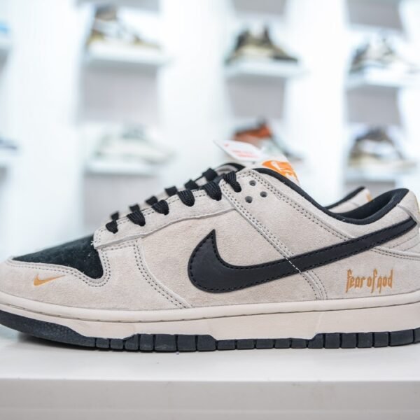 NK Dunk Low x Fear of God Light Bone/Black - Sneakers