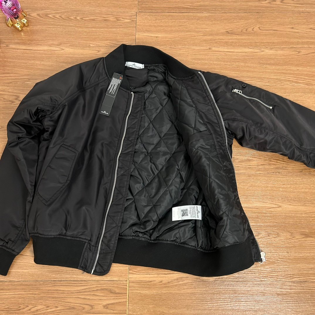 SI Ghost Piece Bomber Jacket Black/Beige - Jacket - Image 7