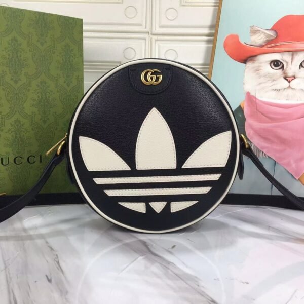 GG x AD Round Bag Black/White Leather - Bag