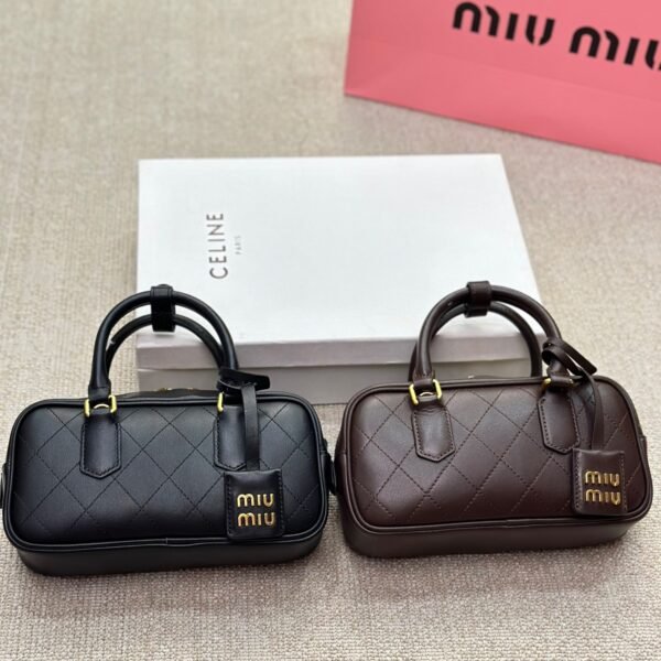 MIU Wander Matelassé Black Leather - Bag