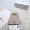MCL Cable Knit Beanie Beige Wool - Hat – Red · Ref. CL2459