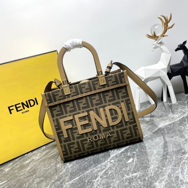 FD Sunshine Shopper Small FF Monogram Canvas - Bag