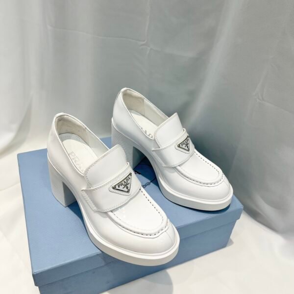 PR Brushed Leather Loafers - Heels