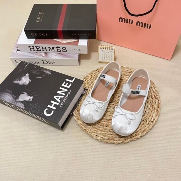 MIU Bow Ballet Flats - Shoes