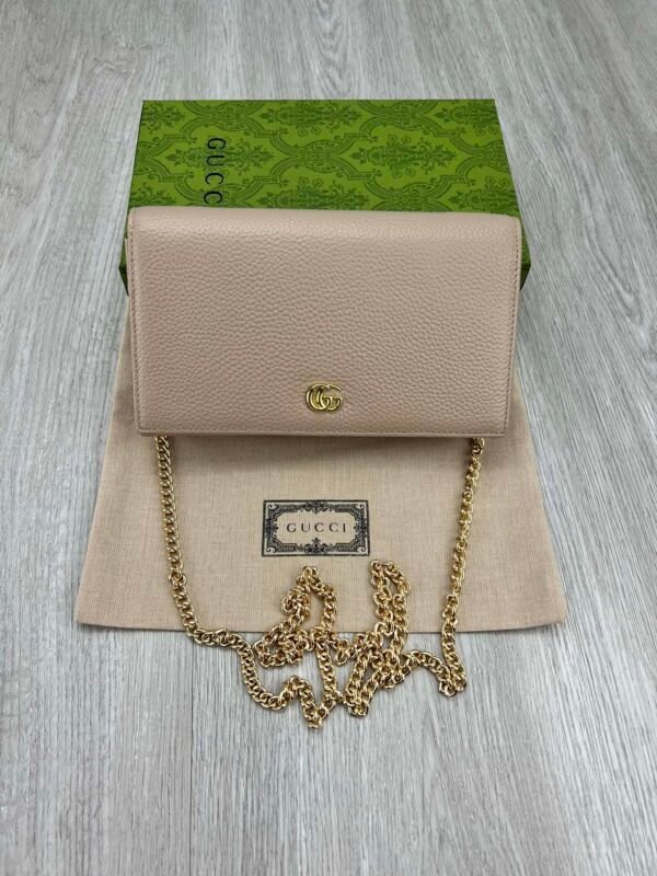 GG GG Marmont Wallet on Chain – Tasche – Khaki