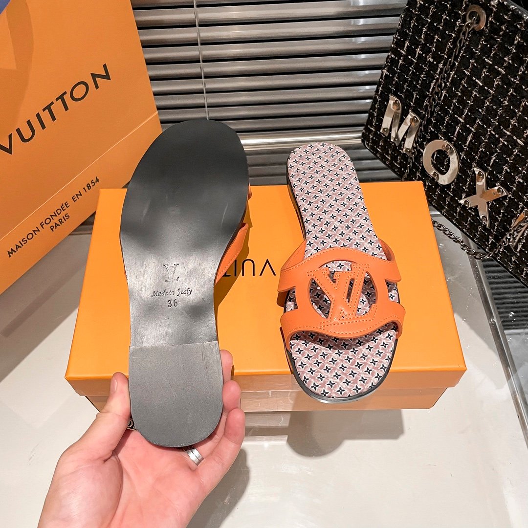 LV Paseo Flat Comfort Sandal Orange - Sandals - Image 8