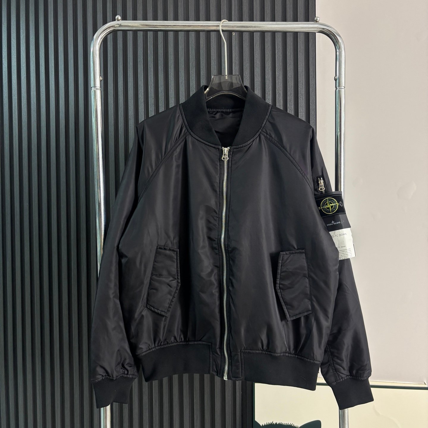 SI Bomber Jacket Beige/Black - Jacket - Image 3