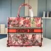 CD Book Tote Large Toile de Jouy Canvas - Bag