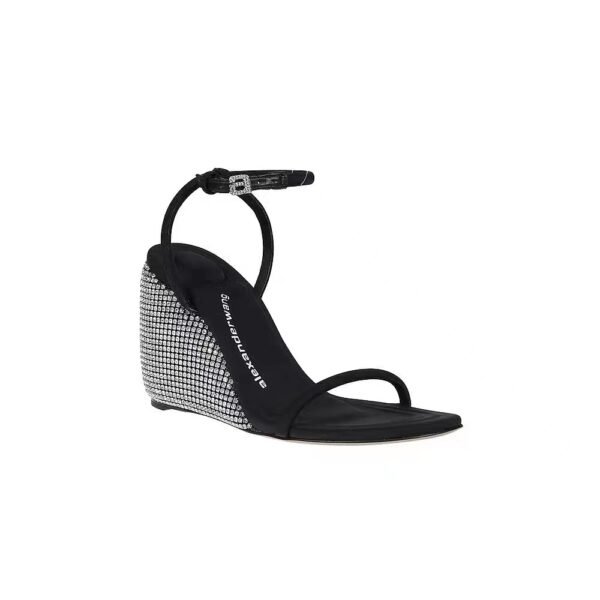 BAL Crystal Studded Wedge Sandals - Sandals