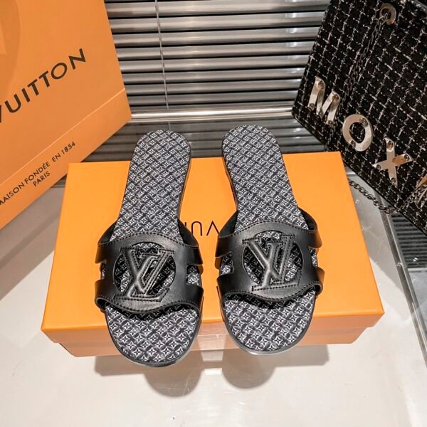 LV Paseo Flat Comfort Sandal Black/Monogram - Sandals