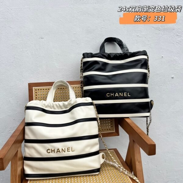CC Deauville Black/White Canvas - Bag