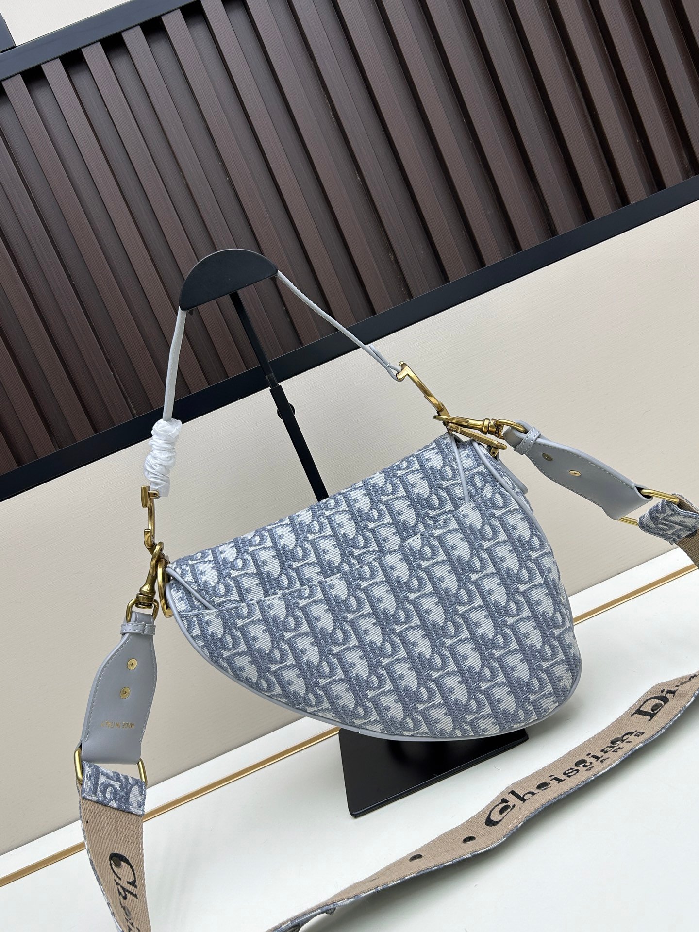CD Saddle Large Oblique Canvas - Bag - Image 2