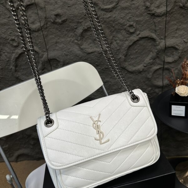 YSL Niki Medium White Leather - Bag