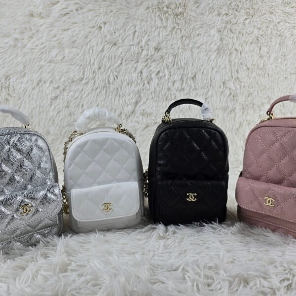 CC Mini Backpack Various Colors Quilted Leather - Bag