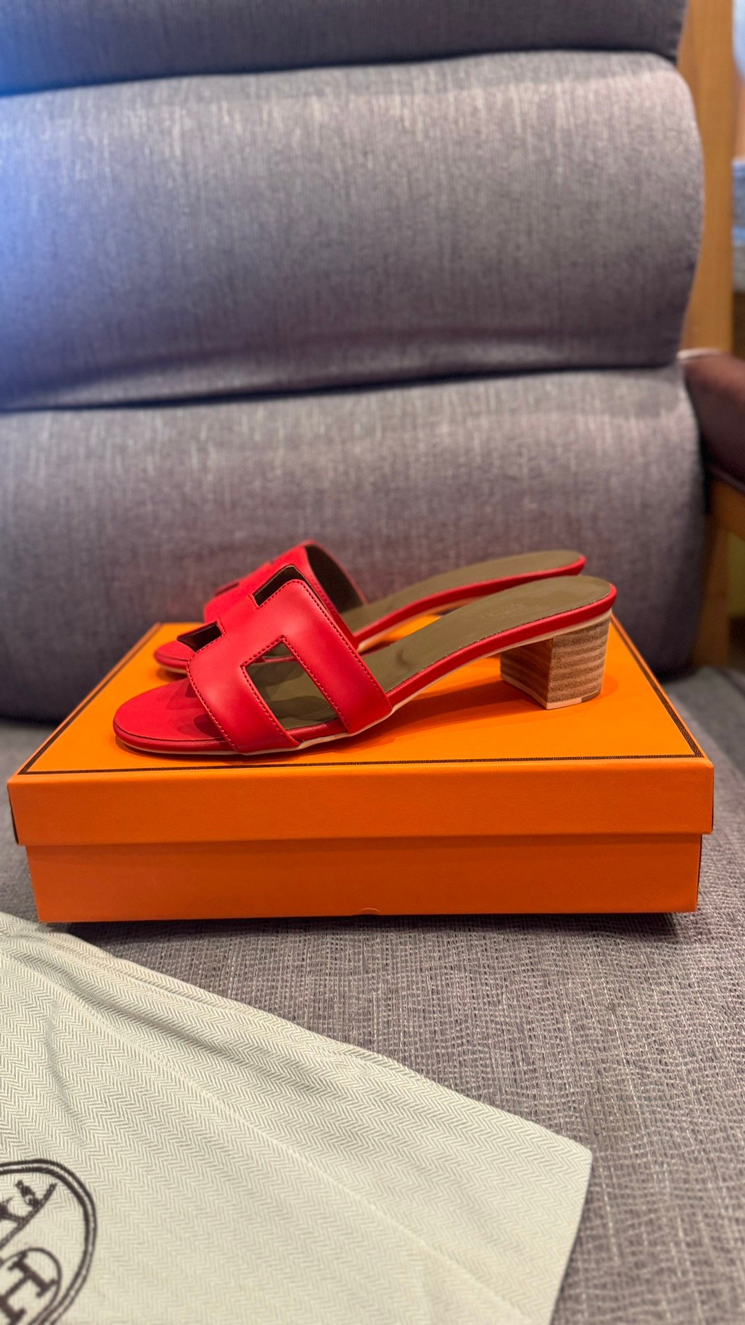 HM Oran Sandals Red Leather - Sandals