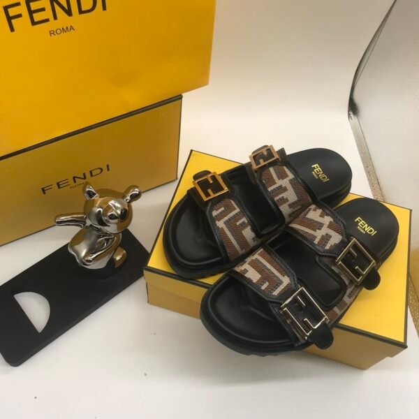 FD FF Motif Double Strap - Sandals
