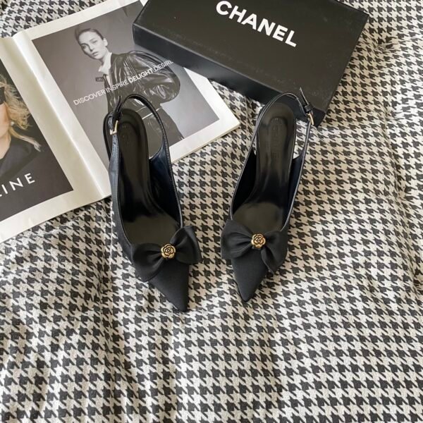 CC Slingback Pumps with Bow - Heels