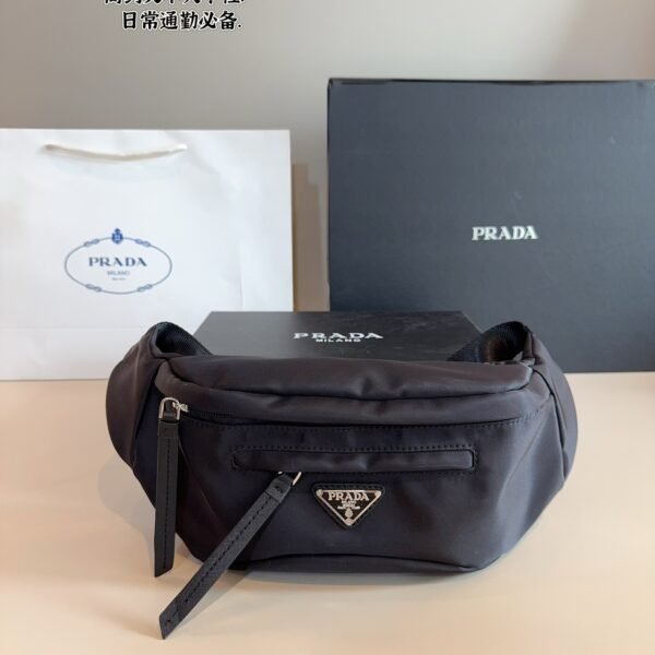 PR Re-Nylon Belt Bag Black Nylon - Bag