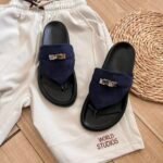 HM Izmir Sandals Navy Suede – Sandals